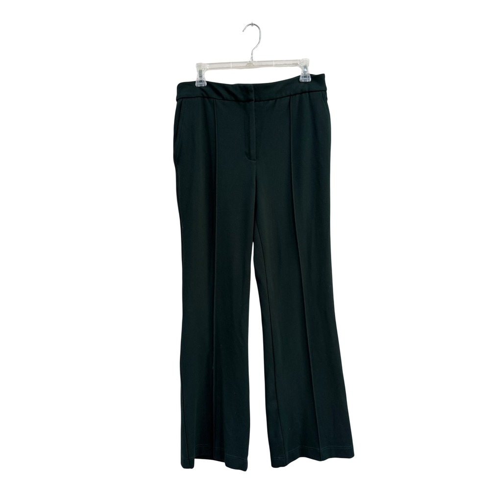 Rachel Zoe Dark Green Pintuck Straight Leg Trousers Size 10 Dress Pants